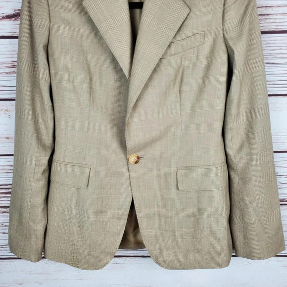 Ralph Lauren Black Label Womens Sz 4 Houndstooth One-Button Blazer Jacket #164 - Picture 3 of 12